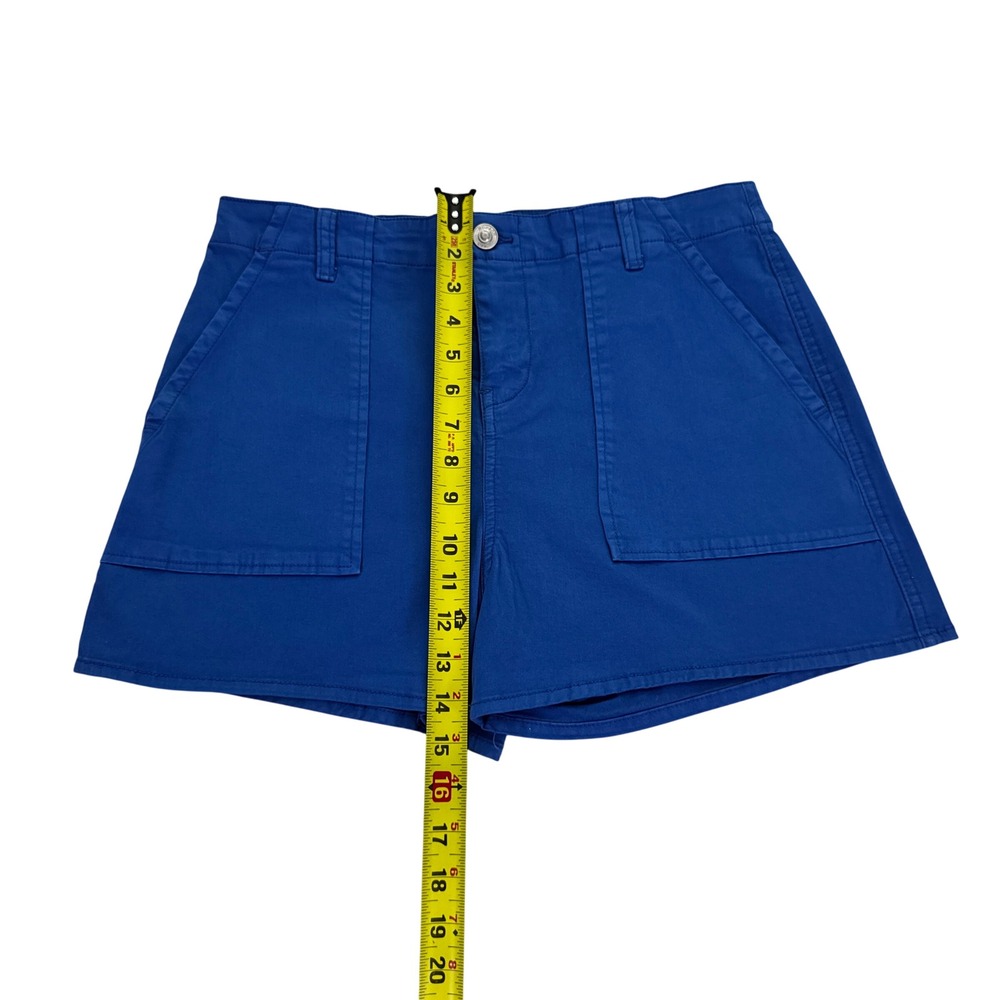 HUDSON Utility Short Royal Blue High Rise Cotton Twill Size 28 - Picture 3 of 5